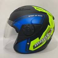 BXP Vixion Monsta Helmet (Yellowbiru) Matte - SNI Adult Helmet