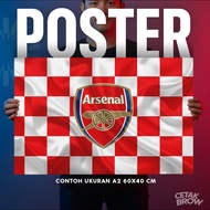 Poster Arsenal FC The Invincibles 2003-04 Historic Unbeaten Season Gold Trophy Design Bisa Cetak Cus