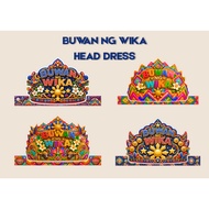 BUWAN NG WIKA Head Dress - Glossy Finish, Elegant Accessory for Buwan ng Wika Costume