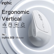 inphic X9 Vertical Wireless Mouse 2400DPI Rechargeable Ergonomic Silent Click Mouse for Laptop PC Wi