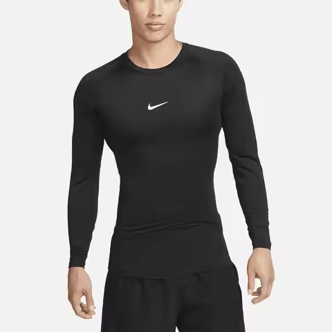Nike Official 2023 New Men's Logo Print Round Neck Long Sleeve T-Shirt FB7920