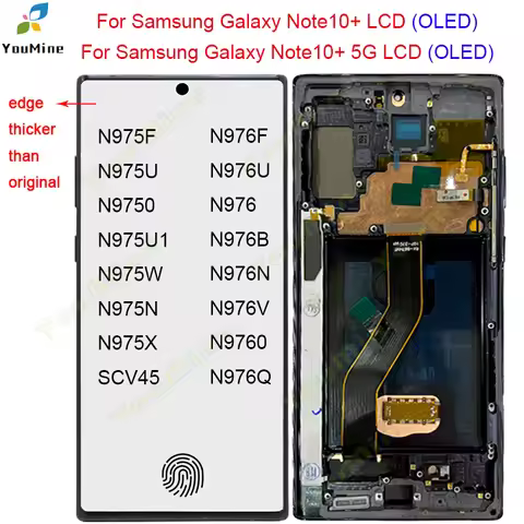OLED 6.8''For Samsung Galaxy Note 10 Plus Lcd N975X SCV45 N975W Display Touch Screen Digitizer For S