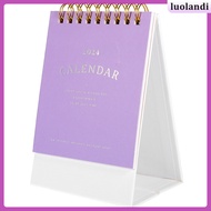 Desk Calendar Pocket Desktop Mini Calendars Standing Flip Countertop Planner Easel  luolandi