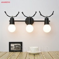 Nordic mirror headlights led creative antler wall lamp bathroom bathroom mirror cabinet lamp dressing table mirror lamp