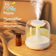 【SG STOCK】440ml Visual Diffuser Humidifier LED Light Ultrasonic Aroma Diffuser