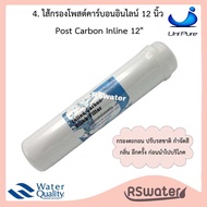 Unipure ไส้กรองน้ำอินไลน์  ขนาด 2.5 x 12 นิ้ว Sediment / GAC / Resin / CTO หัวเกลียว Inline Water Filter K33 ขายแยกชิ้น