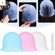 LUOLVTH Hair Coloring Hat, With Hook Reusable Hair Coloring Highlighting Cap, Silicone Hair Dying Fr