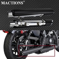 Mactions Exhaust Mufflers Shortshots Exhaust Pipes Black For Harley Sportster 2014-2021 2022 48 72 8