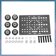 (XCTS) V-Slot Gantry Plate Set 20-80mm with V-Slot Solid V Wheel POM Kit for Profiles CNC Machine Pa