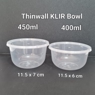 Thinwall Round 400ml 450ml l Plastic Bowl 400 ML 450 ML contents 25 Pcs l Plastic Lunch Box