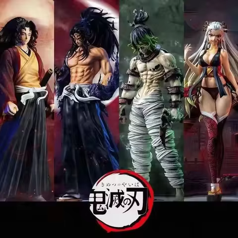 Anime Demon Slayer Figures Giyuutarou Daki Kokushibo Tsugikuni Yoriichi Douma Kimetsu Action Figures