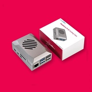 Sarung Raspberry Pi 5 Sarung Pelindung Penyejuk ABS Pi5 Bayangan Perak dengan Kipas PWM 4.6