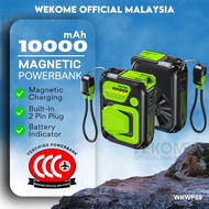 WEKOME Original 3C Powerbank CCC Wireless Magnetic 10000mAh Fast Charging Built In Cable Plug WKWP89