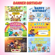 Banner Birthday / Hari Jadi Murah Harga Kilang Saiz 5x3 / 5X8 Kaki