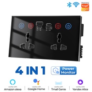 SMATRUL Tuya WiFi Plug USB และ Type-C พอร์ตสมาร์ทซ็อกเก็ต US EU UK Plug Power Monitor 10A WiFi Wall