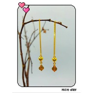 916 Gold Drop Earrings / Subang Jarum Emas 916-10H9G15