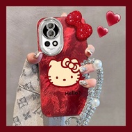 Suitable for Huawei nova12 Phone Case Glory 200/100 Cat Bow Bracelet nova11/7 Glory 50