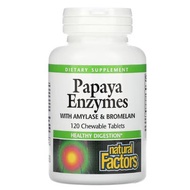 Papaya Enzymes + Amylase & Bromelain, 120 Chewable Tab, Natural Factors