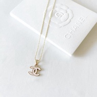 中古鈕扣改造頸鍊chanel pink DIY Vintage