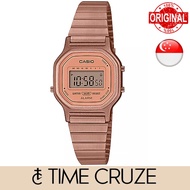 [Time Cruze] Casio LA-11 Digital Rose Gold Ion Plated Stainless Steel Women Watch LA-11WR-5ADF LA-11