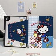 24 Hours case iPad Gen9 Gen11 Air7 11 Hello Kitty Pen Holder 360 Rotating Gen10 Air6 Air5 iPad Case 