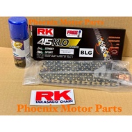 RK BLG 415 KLO O-Ring Black Gold O Ring Chain 415 X 132L (Free Chain Cleaner 70ML)