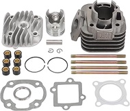 GOOFIT Cylinder Kit with 10mm Piston Replacement for Jog Zuma Vino 2 Stroke 50cc Scooter Minarelli 1