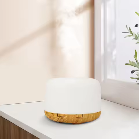 500ml Air Purifier Oil Diffuser with 7 Colors Light Ultrasonic Aromatherapy Fragrant Oil Humidifier 