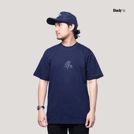 Badger Basic T-shirt LOG LINE Navy