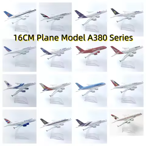 16CM Diecast Airplane Emirates A380 Series Replica Aircraft Plane Model Metal Alloy Miniature Aircra