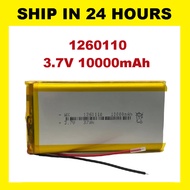 1260110 Lithium Polymer Li-Po li ion Rechargeable Battery 3.7V 10000mAh Lipo cells Bluetooth speaker