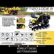 Traktor Mini Bajak Sawah Roda 4 FIRMAN Diesel FTL 2010 DE