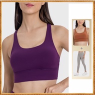 Lulu  sexy yoga sports bra cross back high elastic shockproof fitness bra dw002