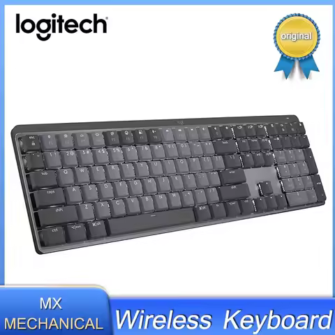 Logitech MX Mechanical Wireless Bluetooth Keyboard with Logi Bolt USB Office Gaming Keyboard for Win