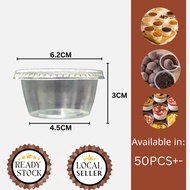 [READY STOCK] 2oz PP Sauce Cup With Lid 50pcs Mini Cheesekut Viral Mochi Sauce Cup Bekas Sos