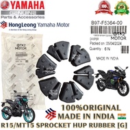 YAMAHA R15/MT15 SPROCKET HUP RUBBER SET BEJAMIN 💯 % ORIGINAL YAMAHA B97-F5364-00 MADE IN 🇮🇳 1SET 6PC