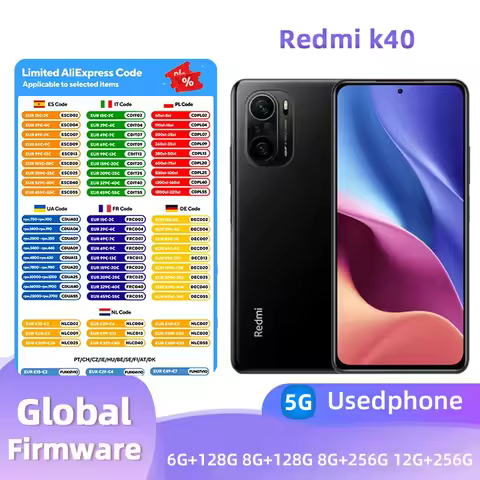 Redmi k40 5G Android 6.67 inch RAM 12GB ROM 256GB Qualcomm Snapdragon 870 used phone