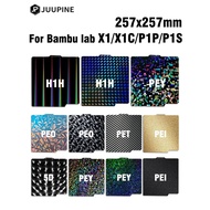 H1H Pey Build  Plate P1s X1C Plate Textured Pei Spring Steel 257x257mm Smooth  Peo Sheet Peo Plate F