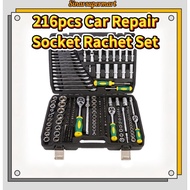 Sinarsupermart 216pcs Car Auto Repair Wrench Socket Ratchet Set | Professional Mechanic Tool Complet