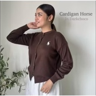 Cardigan horse/POLO women's top / cardigan gold kancin cardigan
