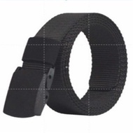 Plastic Canvas Polyester Fiber Belt Anti XRay Buckle Belt Anti Metal Airport Belt Black