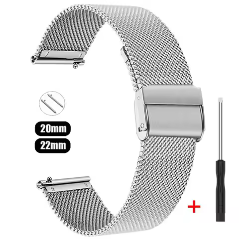 20mm 22mm Metal Band For Huami Amazfit BALANCE 2 Bracelet Amazfit Active 2/Bip 6 5 3 Pro/GTS4 2 mini