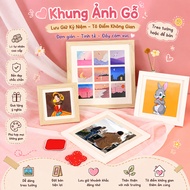 Square photo frame 15x15, 20x20, 25x25, 30x30, 35x35, 40x40, natural pine wood (can be made upon req