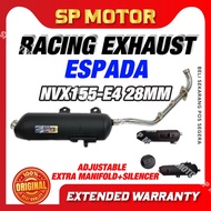 YAMAHA NVX155 V1 V2 (100% ORIGINAL ESPADA) E4 28mm Racing Exhaust Pipe Ekzos paip Aerox E4 / Free Si