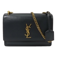 SAINT LAURENT 牛皮皮革Sunset Medium鏈帶肩背袋