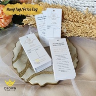Hang TAG 4x6 cm / PRICE TAG 4x6 cm