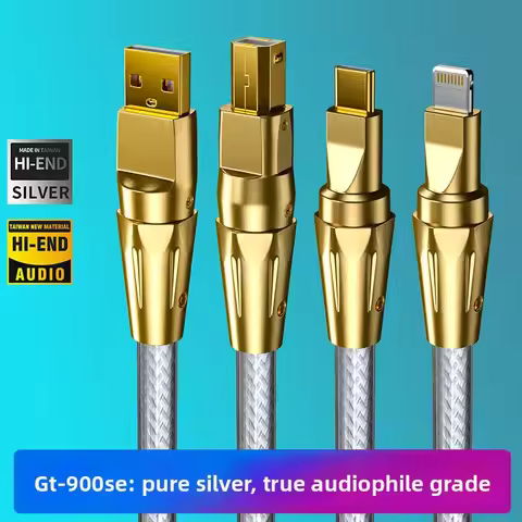 GT-900SE pure silver A-B decoding DAC sound card TypeC Lightning live streaming OTG audio USB cable