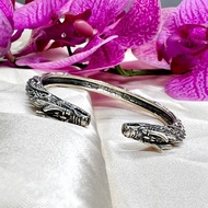 S999 纯银 龙头 开口 手镯 Silver dragon head Bracelet