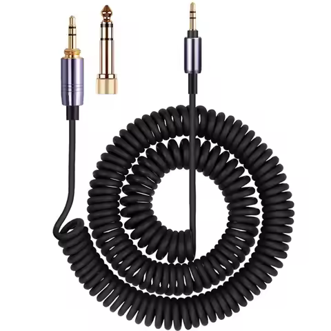 New ATH-M50xBT Spring Relief Coiled Cable for Audio-Technica ATH-M50xBT2 M50xBT ATH-SR50BT Headphone
