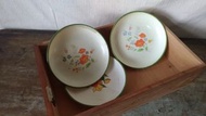 「花卉紋」美耐皿塑膠盤 ×3—古物舊貨、懷舊古道具、擺飾收藏、早期碗盤收藏